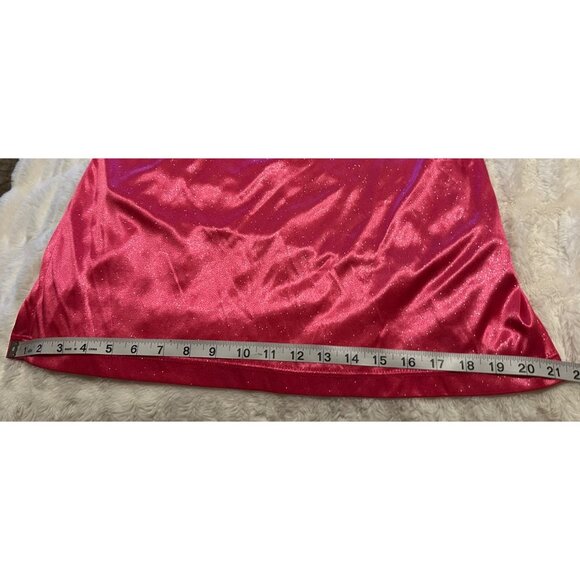 Women's Sequin Hearts Glittery Pink Formal Prom Dress Maxi Length Junior Size S - Picture 10 of 12